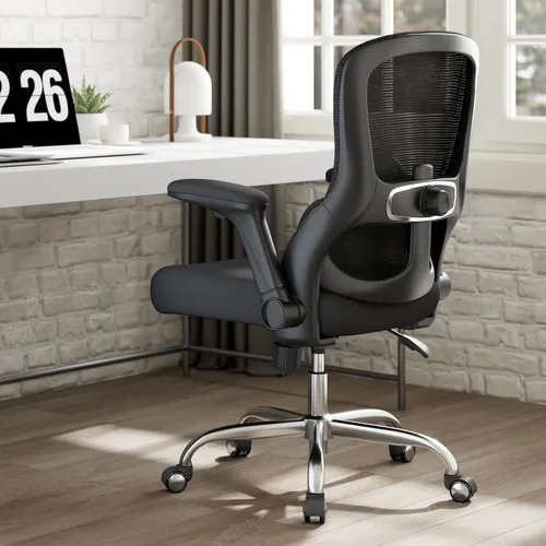 Miniatura 9 de Silla de oficina Silla de escritorio ergonómica cómoda: Silla de computadora de malla de 400 libras, sillas ergonómicas para juegos con ruedas, Negro