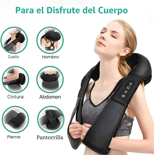 Miniatura 3 de Medcursor - Masajeador de Cuello, Masajeador Eléctrico Portátil para Cuello y Espalda con Calor, Almohada de Amasamiento 3D de Tejido Profundo