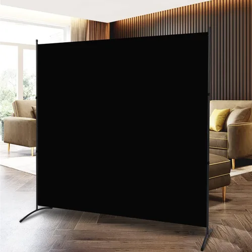 Divisor de habitación, pantalla de privacidad de un solo panel, 71 x 72 pulgadas de alto, divisor grande para separación de habitaciones, tela