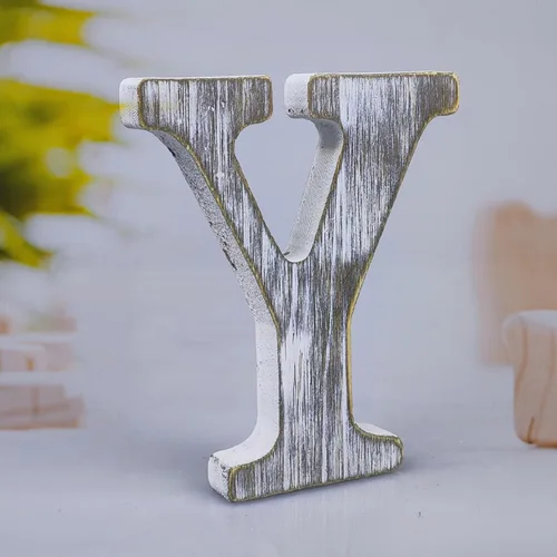 Miniatura 26 de Letras de madera rústica sin terminar de 6 pulgadas para decoración de pared, letras decorativas de pie en rodajas, decoración de tablero