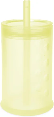 Miniatura 18 de Olababy Clear View - Taza de entrenamiento de silicona con tapa con pajilla, entrenador para sorber para niños de 12 meses en adelante, vasos Lila