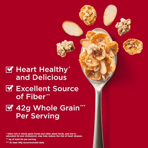 Miniatura 4 de Oatmeal Crisp Cereal saludable para el corazón, cereal alto en fibra hecho con grano entero, 19.7 onzas