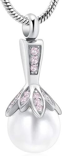 Miniatura 10 de Memorial Jewelry Collar de urna de perlas, recuerdo para cenizas de cremación para mujer