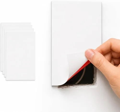Miniatura 14 de Rubber Bond Placa de Goma Autoadhesiva para Toma de Pared, Paquete de 5 Unidades – Parche de Agujero para Paneles de Yeso Fácil de Aplicar Despegar