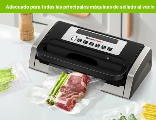 Miniatura 8 de Bonsenkitchen Bolsas selladoras al vacío, 20 galones de 11 x 16 pulgadas + 80 cuartos de galón de 8 x 12 pulgadas + 50 pintas de 6 x 10 pulgadas