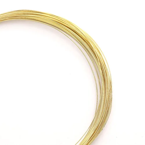 Beadia - Alambre bañado en oro de 14 quilates de 0.4 mm, 10 metros de cordón de cuentas para pulseras, collares, encantos, cuentas para hacer joyas