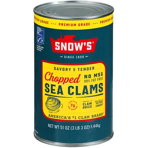 Miniatura 18 de Snow's Wild Clams enlatadas, 6.5 onzas (paquete de 12) – 0.18 oz de proteína, sin gluten, 99% libre de grasa – para recetas