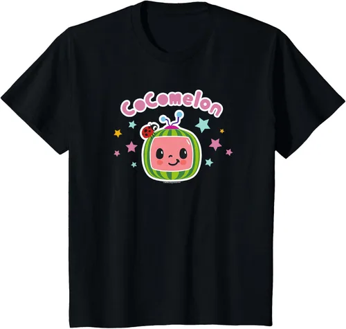 Miniatura 16 de CoComelon Camiseta clásica con logotipo de cara sonriente centrada, Negro