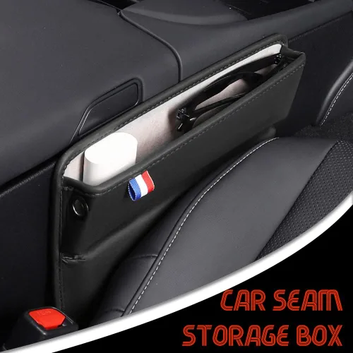 Miniatura 7 de ASUBHA Organizador de espacio para asiento de automóvil, almacenamiento de asiento de automóvil, organizador de consola central con ranuras