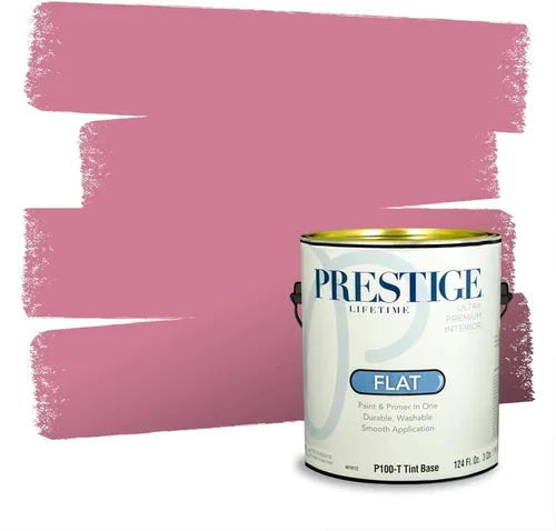 Miniatura 528 de Prestige Paints Pintura exterior e imprimación en uno, 1 galón, plano, coincidencia comparable de Valspar* Amber Rose*