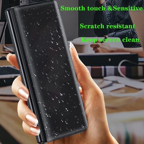 Miniatura 7 de Paquete de 2 protectores de pantalla de privacidad compatibles con Galaxy Z Fold 3, antiespías, 1 protector de pantalla exterior + 1 protector