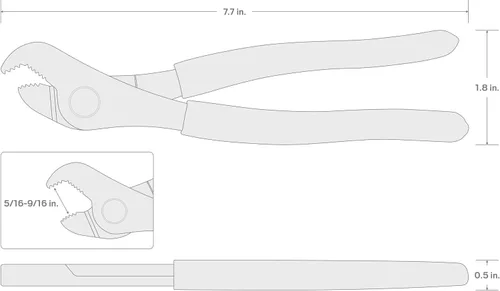 Miniatura 6 de TEKTON Alicates de mandíbula de tuerca de 7-3/4 pulgadas PGF40007 Fabricado en Estados Unidos
