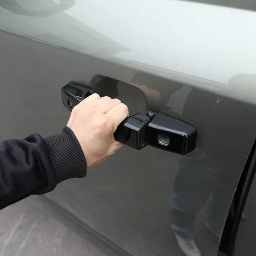 Miniatura 2 de ABS Car Exterior Door Grab Manijas Cubierta para Land Rover Defender 110 2020 Accesorios de coche (negro)