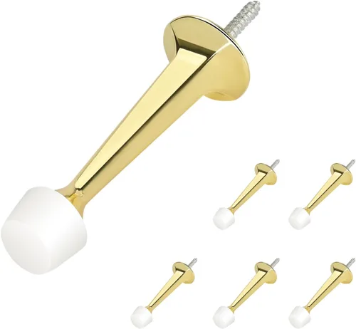 Miniatura 36 de HOMOTEK Paquete de 20 topes de puerta rígidos sólidos resistentes con punta de goma suave, tope de puerta fundido de zinc para proteger la pared