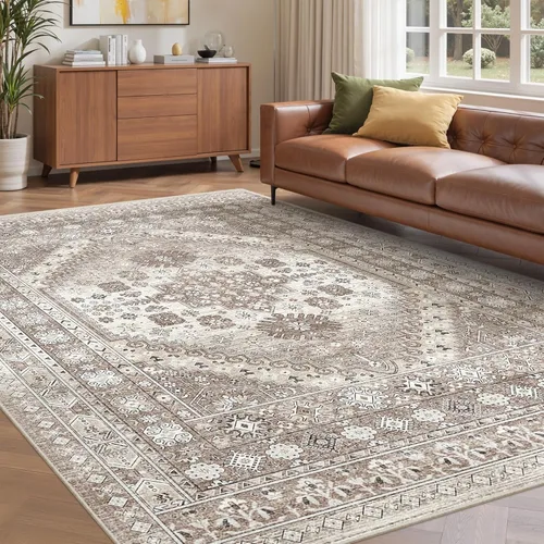 Miniatura 29 de befbee Alfombras de 6x9 pulgadas para sala de estar - Alfombras lavables a máquina resistentes a las manchas para dormitorio, alfombra de área