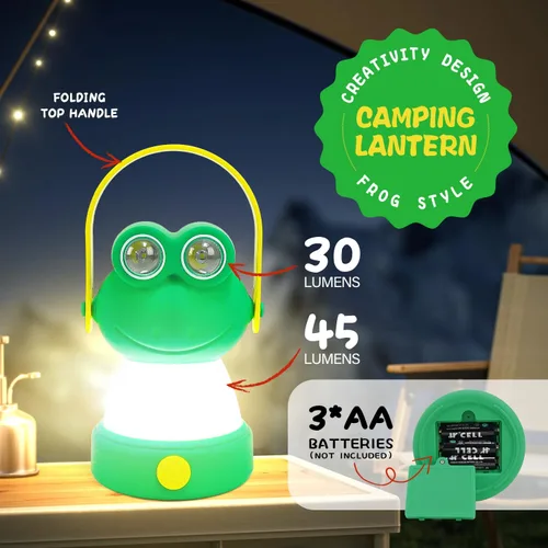 Miniatura 3 de Linterna LED de campamento para niños de 6 años en adelante, luz nocturna alimentada por batería, regalo temático para el día del niño, cumpleaños