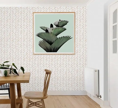 Miniatura 3 de Papel tapiz adhesivo geométrico blanco y rosa, 16.1 x 196 pulgadas, papel tapiz autoadhesivo extraíble para dormitorio, baño, papel de contacto