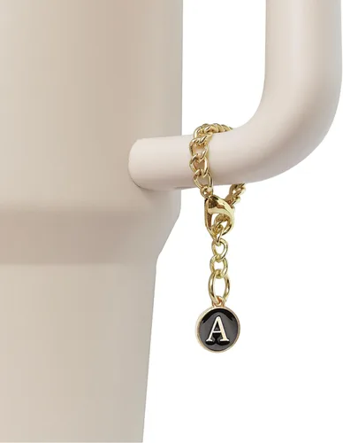 Miniatura 3 de Stanley - Accesorios para tazas, 1 popote de silicona para vaso Stanley de 30 y 40 onzas con asa y 1 dije de letra inicial para taza (letra A)