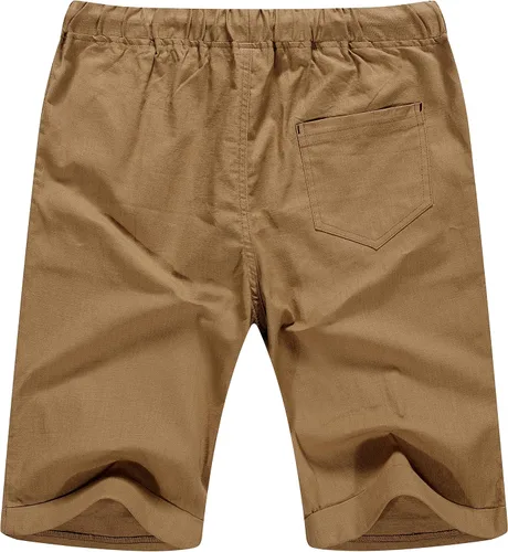Miniatura 2 de Sailwind Pantalones cortos de lino para hombre, pantalones cortos casuales de playa con cordón