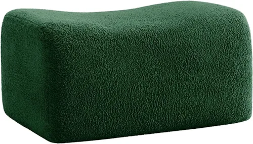 Miniatura 12 de Otomana de tela de peluche negra, moderno reposapiés modular sin hueso en una caja para sala de estar, cómodo diseño de asiento profundo,