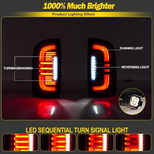 Miniatura 3 de Luces traseras para Chevy Colorado 2015-2022 - LED completo con señal de giro secuencial, luz trasera para Colorado 15-22 con lámparas de freno