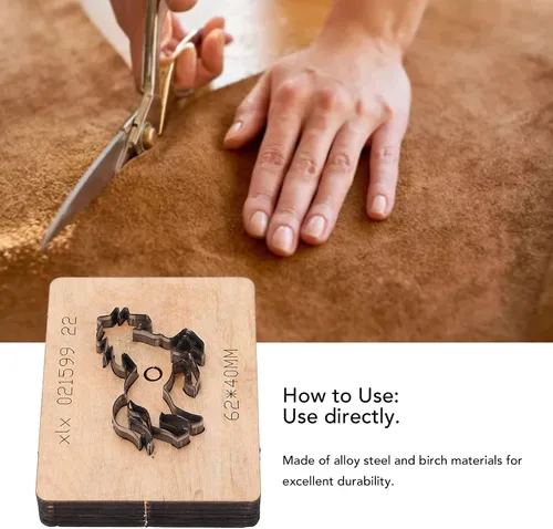 Miniatura 9 de Garosa Troqueles de corte de cuero con forma de caballo Troqueles de metal para álbumes de recortes cortados plantillas hechas a mano Plantilla