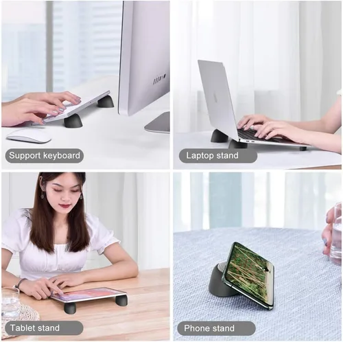 Miniatura 7 de Elevadores de laptop para escritorio, soporte de refrigeración para mini laptop, almohadillas magnéticas para teclado, patas ergonómicas