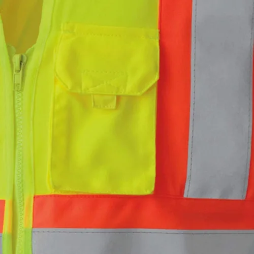 Miniatura 7 de Chaleco de seguridad Pioneer para mujer con bolsillos - Cinta reflectante de alta visibilidad - Para construcción - Amarillo/verde