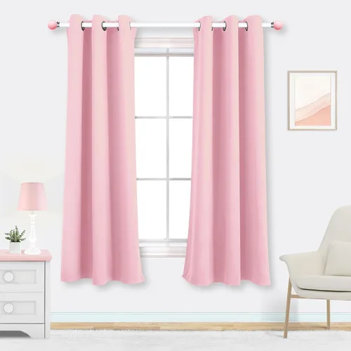Miniatura 75 de Mrs.Naturall Cortinas Azul Real para Dormitorio, Cortinas Opacas Cortas Medianas Azul Cobalto para Cocina Decoración de Habitación de Adolescentes
