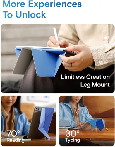 Miniatura 7 de MOFT Soporte dinámico para tablet compatible con iPad mini A17 Pro 2024 y iPad mini 6th A15 2021, funda magnética delgada para tablet con más de 20