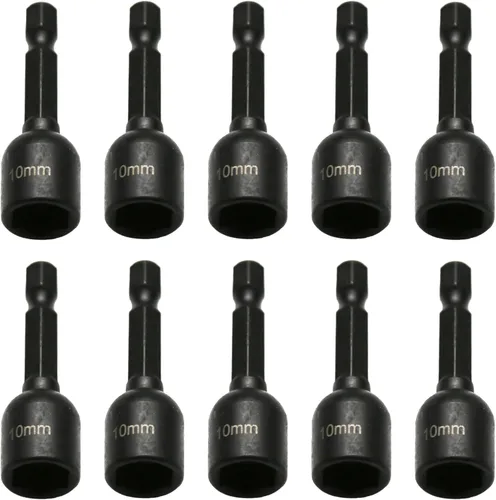 Miniatura 15 de TMAX Juego de 5 piezas de destornilladores magnéticos de acero S2 listo para impactos: 1/4 pulgadas, 5/16 pulgadas, 3/8 pulgadas, 7/16 pulgadas, 1/2