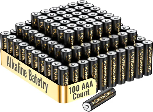 Miniatura 9 de POWEROWL Paquete de 24 pilas alcalinas AAA de alta capacidad, batería triple A de larga duración de 1.5 V, vida útil de 10 años
