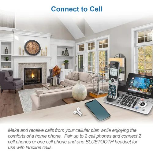 Miniatura 5 de VTech IS8251-3 - Teléfono inalámbrico de 3 manos de grado empresarial para oficina en casa, pantalla a color de 5", teclas de acceso directo