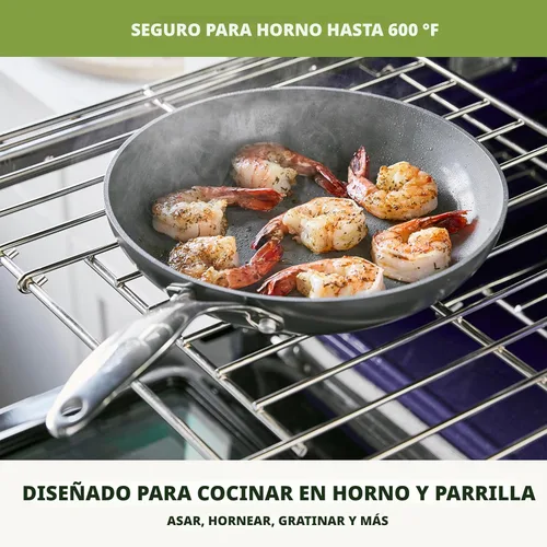 Miniatura 8 de GreenPan Valencia Pro - Juego de sartenes antiadherentes de cerámica de 10 y 12 pulgadas, utensilios de cocina anodizados duros sin PFAS, listos