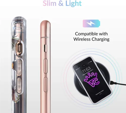 Miniatura 6 de Velvet Caviar Funda transparente para iPhone 11 Pro Max con diseño de mariposas para niñas y mujeres, bonitas fundas protectoras para teléfonos