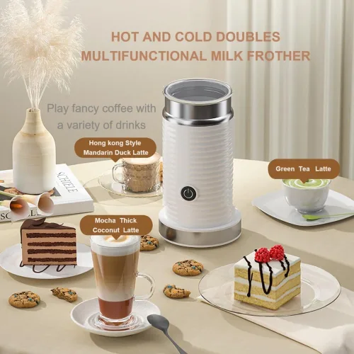 Miniatura 3 de Espumador de leche automático, máquina espumadora de leche, eléctrico para espuma fría y caliente, espuma o leche térmica, espumador de leche