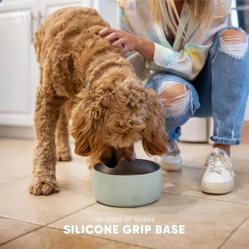 Miniatura 6 de Simple Modern Tazón de Agua de Acero Inoxidable para Mascotas para Perros y Gatos Tazones de Comida de Acero Inoxidable Aislados para Perros