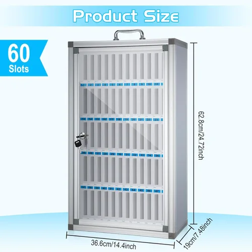 Miniatura 2 de Amylove Armario para teléfono celular, caja de almacenamiento de aleación de aluminio, caja de almacenamiento para teléfonos celulares montada