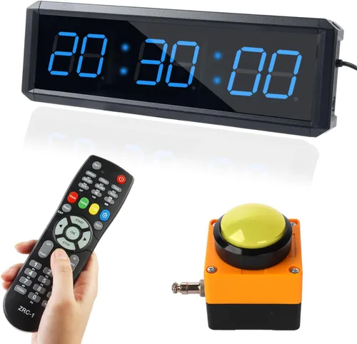 Miniatura 9 de Temporizador de fitness con botón de cronómetro, adecuado para escuela/examen/ejercicio en casa/gimnasio/fitness SMAHEAT Temporizador electrónico