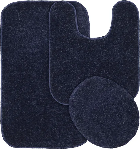 Miniatura 29 de Garland Rug Gramercy - Alfombra de baño rectangular lavable de polipropileno de felpa de 20 x 34 pulgadas, color azul lavabo, suave, absorbente