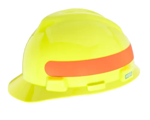 Miniatura 22 de MSA 477484 V-Gard - Casco de seguridad, con suspensión de trinquete Fas-Trac III, carcasa de polietileno, protección anti-impacto superior, correas