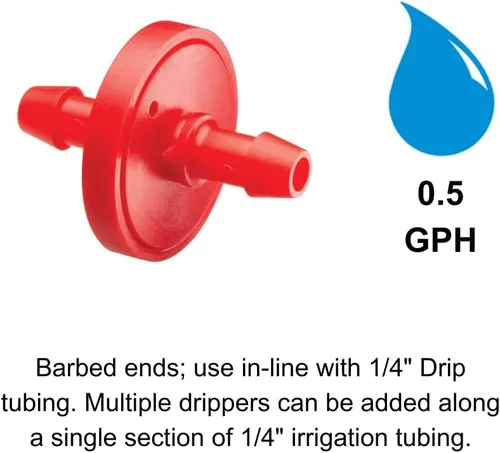 Miniatura 2 de Rain Bird ILD0510PKXS - Goteador/emisor en línea de riego por goteo, 0.5 (1/2) galones por hora, paquete de 10