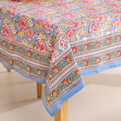Miniatura 22 de Funda de mesa impresa a mano con diseño exquisito, tela de algodón premium, perfecta para comedor y decoración, mantel de mesa