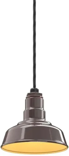 Miniatura 31 de Steel Lighting Co. Inglewood - Lámpara de granero Lámpara montada en el techo Cúpula redonda de 8 pulgadas vástago inclinado de 12 pulgadas