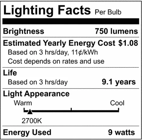Miniatura 6 de Satco S11460 - Paquete económico de 8 bombillas LED A19 de 9 W, reemplazo de 60 W, blanco, 9 vatios