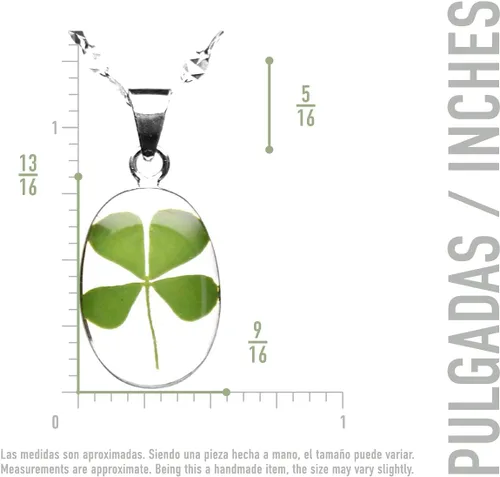 Miniatura 3 de TAMI Collar de plata con flor prensada