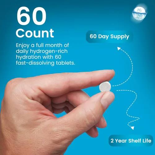 Miniatura 8 de Tabletas de agua de hidrógeno de 12 PPM – Tabletas moleculares de H₂ con magnesio H2 TAB Soporte antioxidante para energía, salud celular