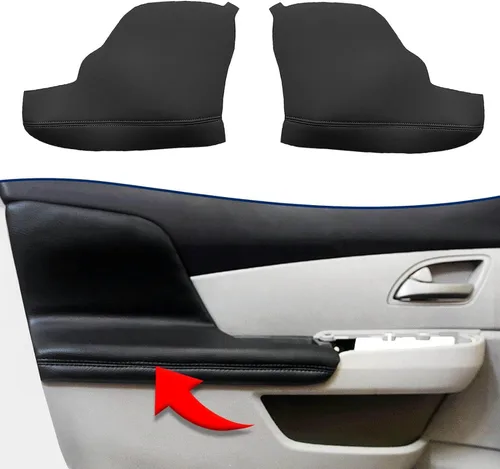 KBH Cubierta de repuesto para reposabrazos de panel de puerta para Honda Odyssey 2011-2017, cuero de vinilo, reposabrazos de puerta de automóvil,