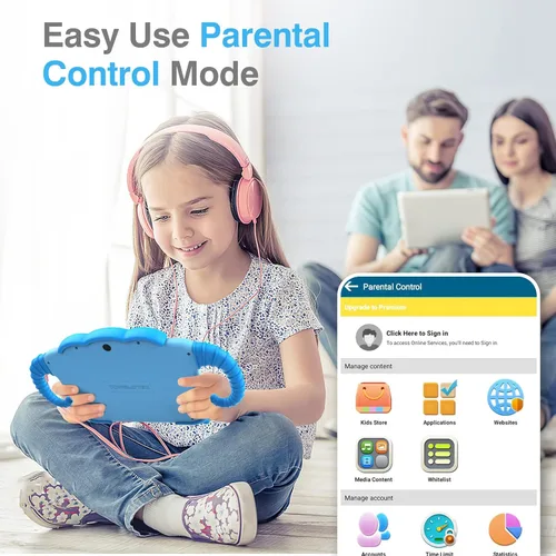 Miniatura 5 de Tableta infantil de 7 pulgadas para niños de 3 a 7 años, tableta para niños pequeños con juegos educativos, tabletas de 32 GB para niños