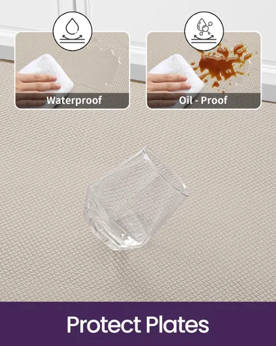 Miniatura 8 de DEXI Alfombrillas de Cocina Acolchadas Anti Fatiga, 17x59, Alfombra de Pasillo para Estar de Pie Impermeable, Espuma Viscoelástica Cómoda Acolchada
